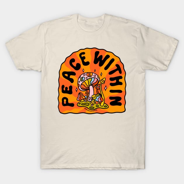 Peace Within T-Shirt by Doodle by Meg